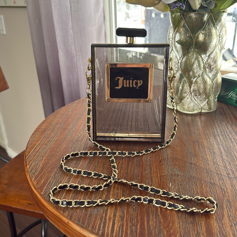 Juicy Acrylic Bag Perfume Bottle with Chain Strap